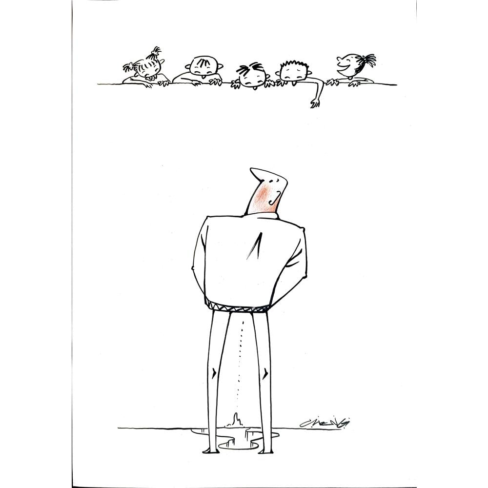 Gheng Zhu 29x21cm Orijinal Karikatür BOD03797