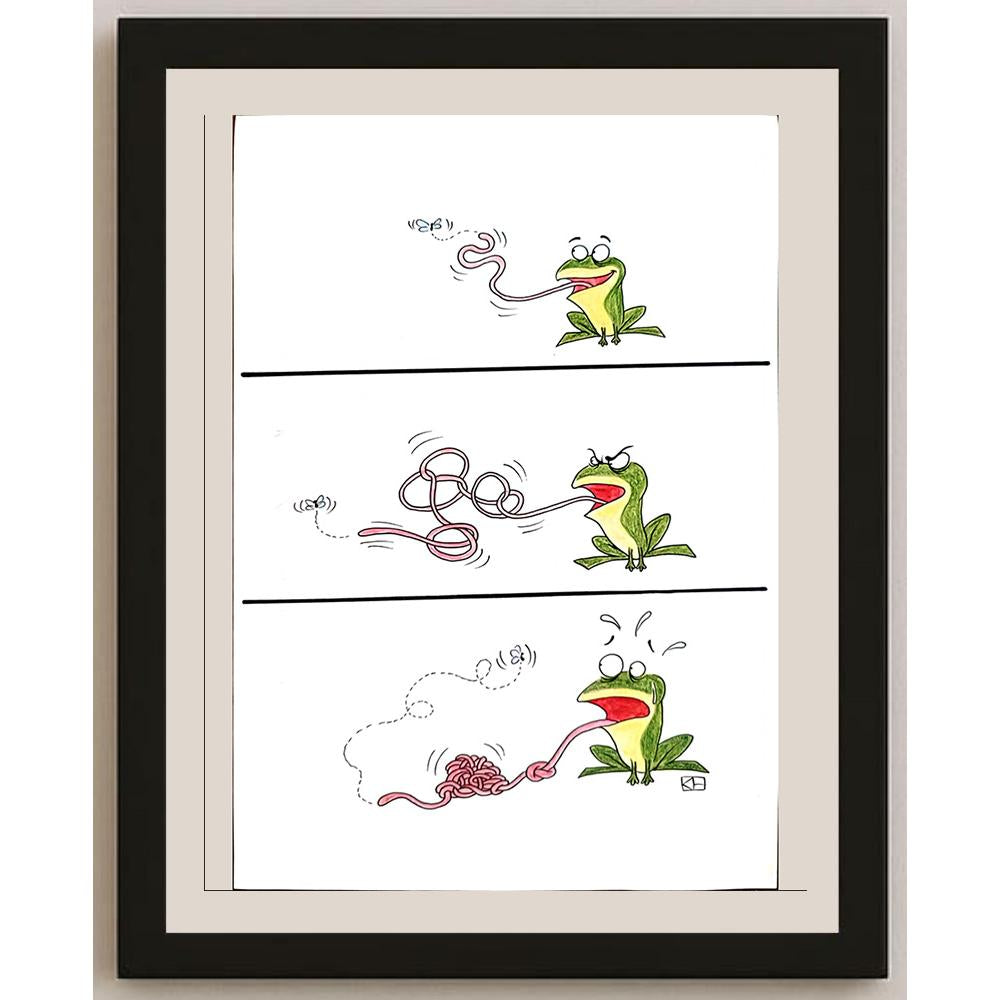 Mohamed Reza 29x21cm Orijinal Karikatür BOD03802