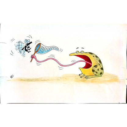 Mohamed Reza 29x21cm Orijinal Karikatür BOD03805