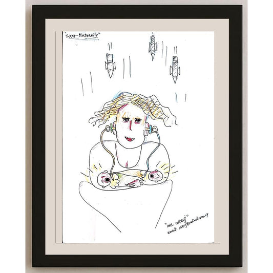 Raguel Orzuj 29x21cm Orijinal Karikatür BOD03806