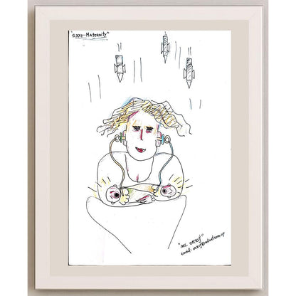 Raguel Orzuj 29x21cm Orijinal Karikatür BOD03806