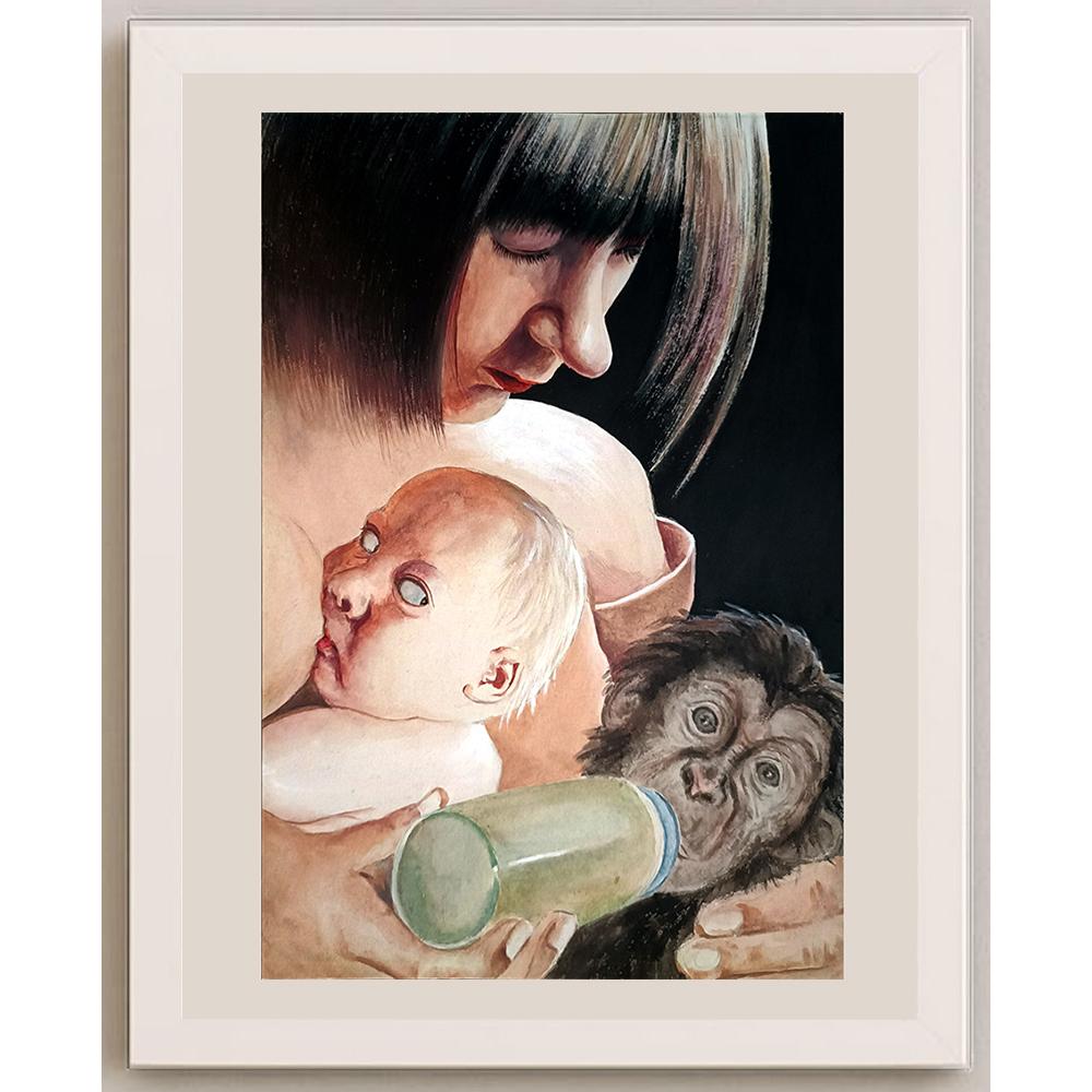 Wang Rui Xiang 29x21cm Orijinal Karikatür BOD03813