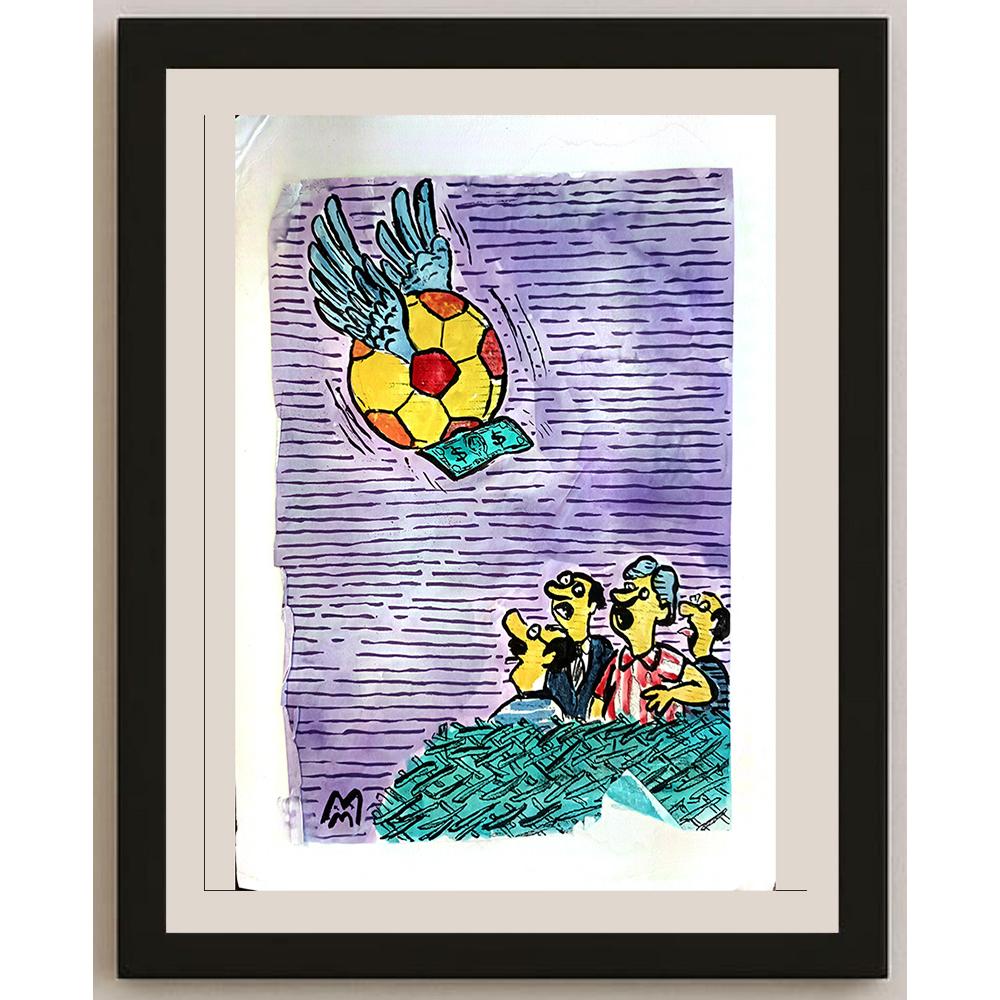 Mileta Miloradovic 29x21cm Orijinal Karikatür BOD03817