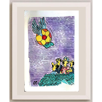Mileta Miloradovic 29x21cm Orijinal Karikatür BOD03817