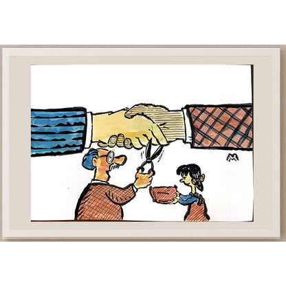 Mileta Miloradovic 29x21cm Orijinal Karikatür BOD03819