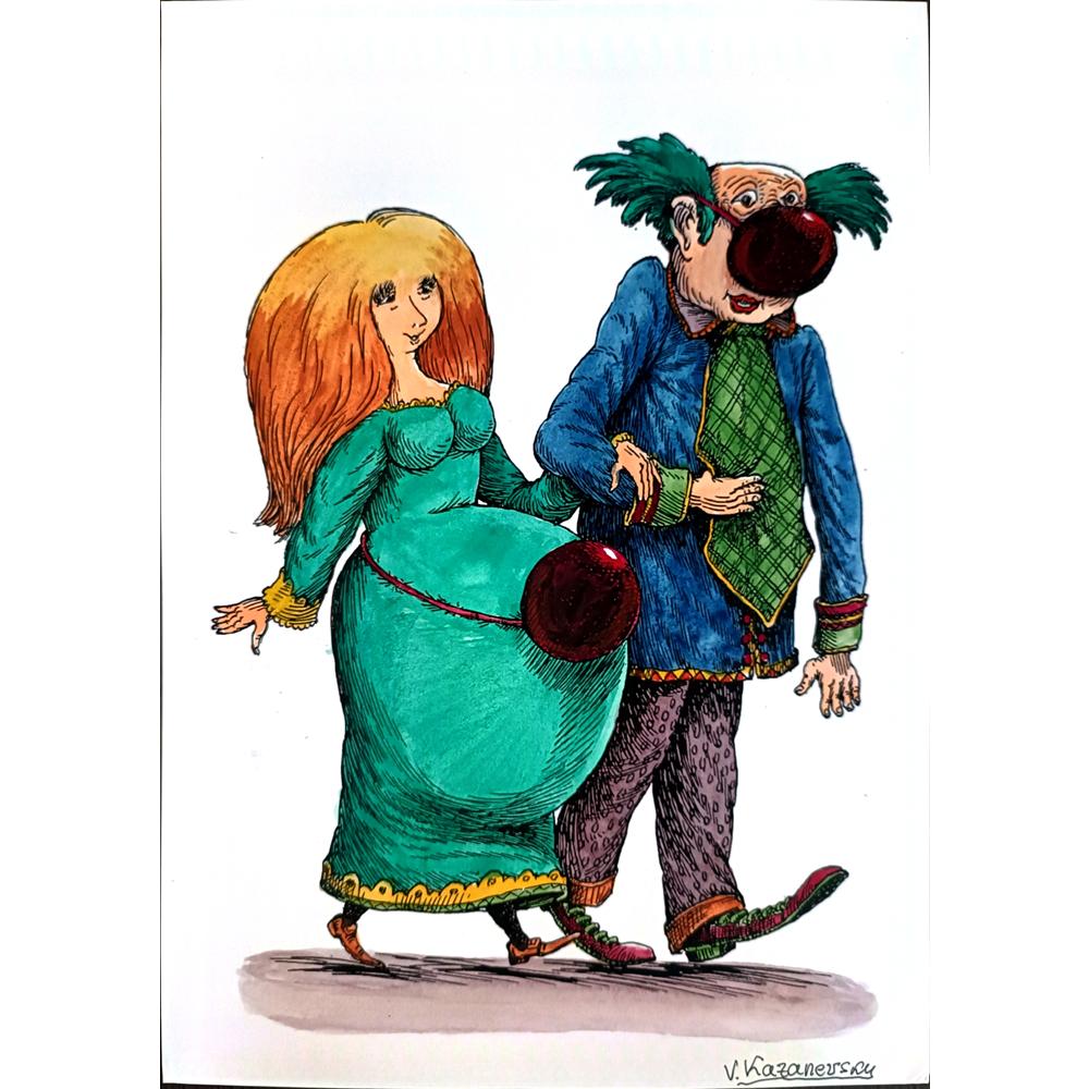 Vladimir Kazanevsky 29x21cm Orijinal Karikatür BOD03824