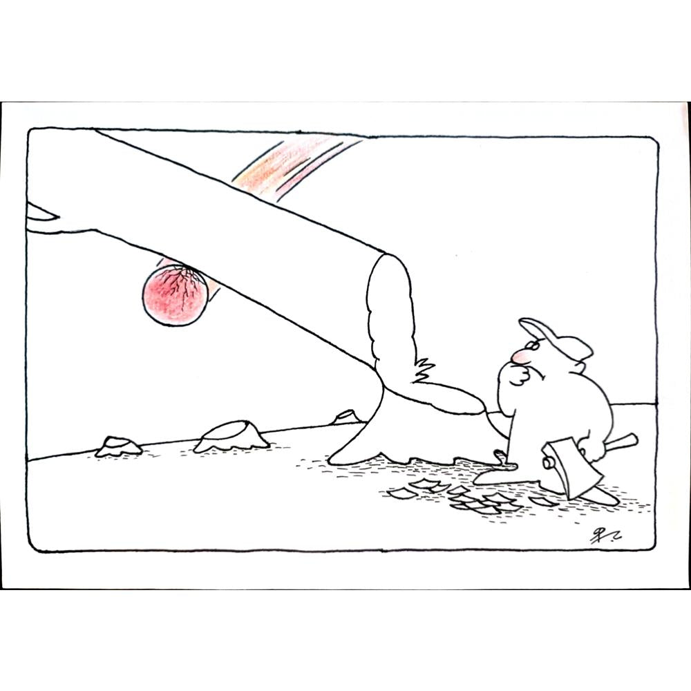 Ba Bilig 29x21cm Orijinal Karikatür BOD03834
