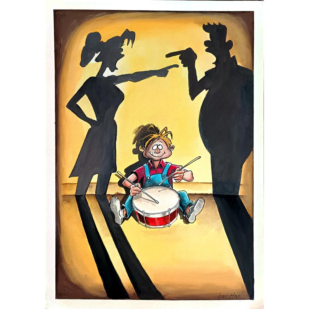 Lei Hao 29x21cm Orijinal Karikatür BOD03845