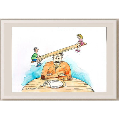 Aurel Stefan Alexandrescu 29x21cm Orijinal Karikatür BOD03848