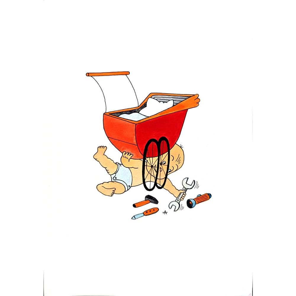 Alexei Talimonov 29x21cm Orijinal Karikatür BOD03854