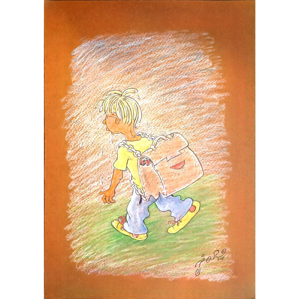 Jordan Popiliev 29x21cm Orijinal Karikatür BOD03855