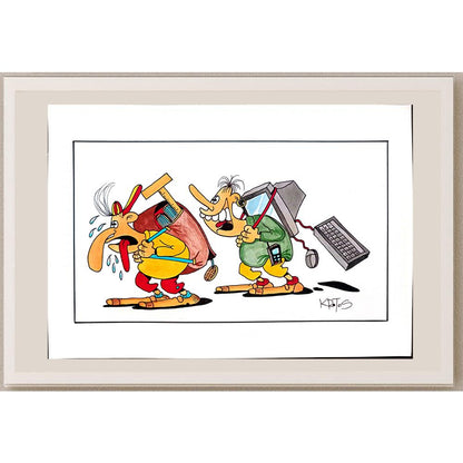 Tadeusz Krotos 29x21cm Orijinal Karikatür BOD03858