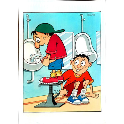 Gopal Sarkar 29x21cm Orijinal Karikatür BOD03859