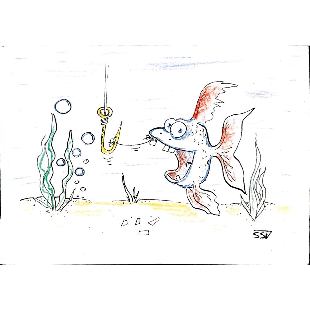 Sokolov Sergey 29x21cm Orijinal Karikatür BOD03870