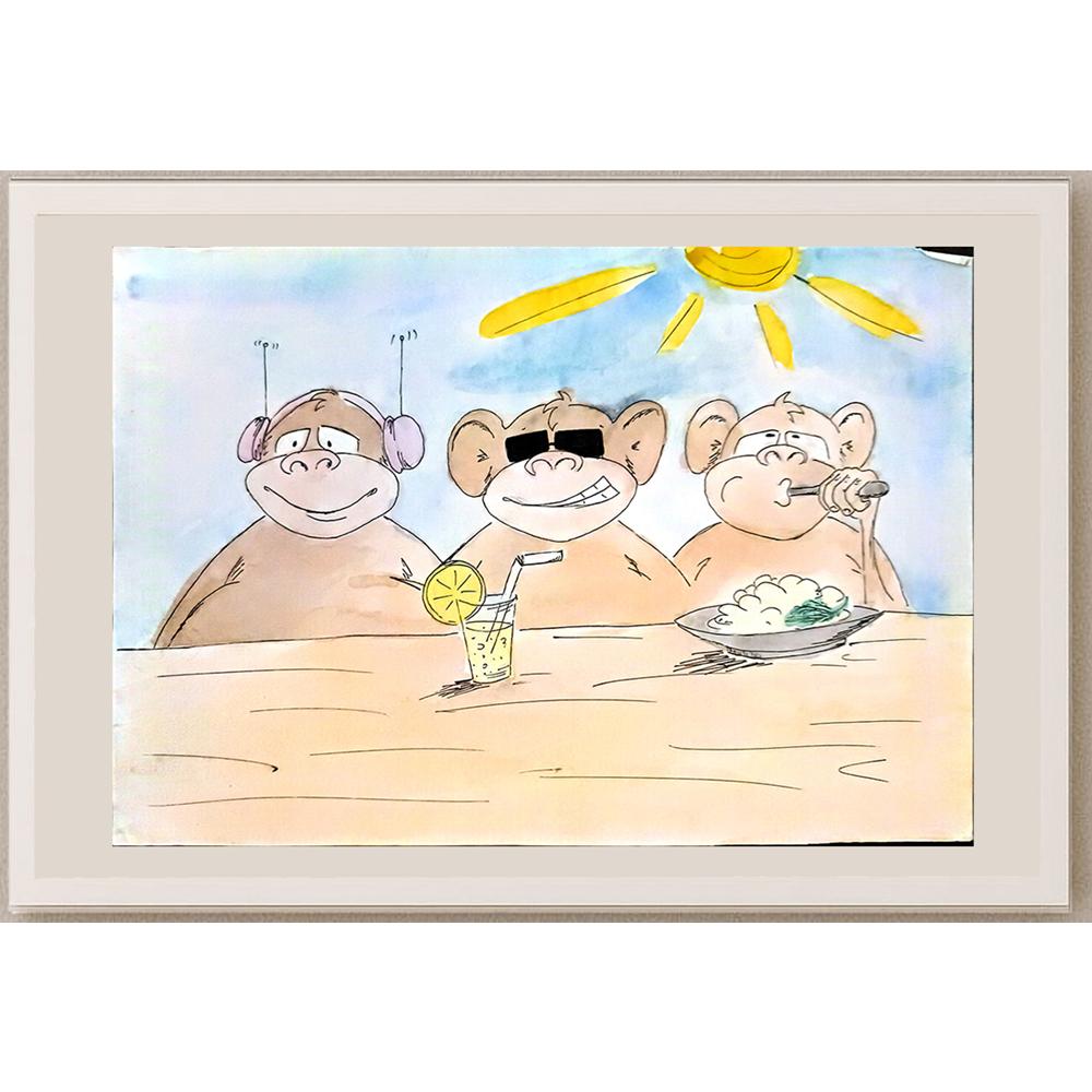 Dinara Ayupova 29x21cm Orijinal Karikatür BOD03882