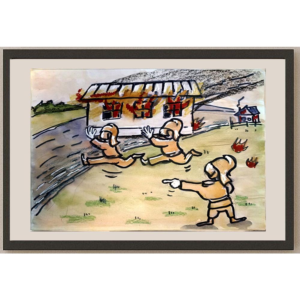 Misha Chernyshev 29x21cm Orijinal Karikatür BOD03892