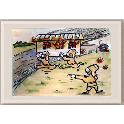 Misha Chernyshev 29x21cm Orijinal Karikatür BOD03892