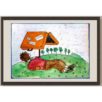 Kat Pankova 29x21cm Orijinal Karikatür BOD03893