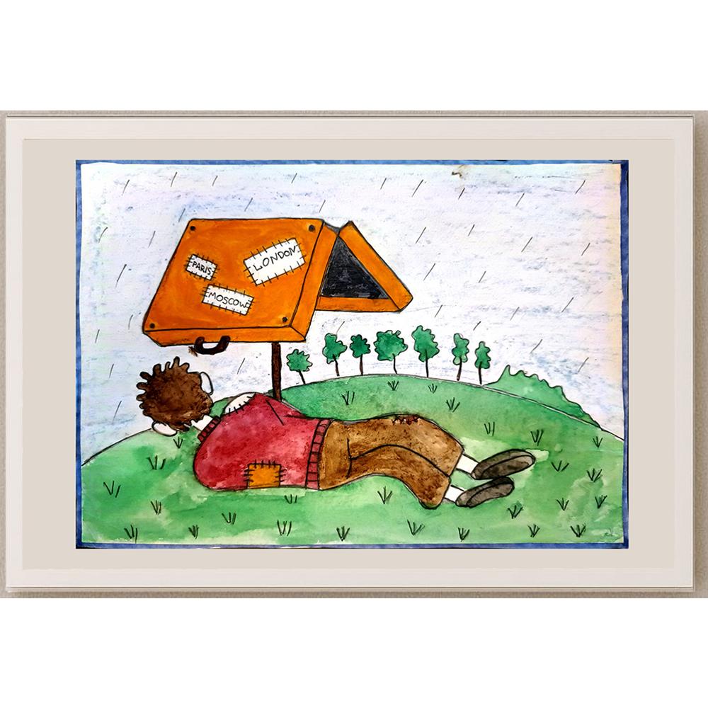 Kat Pankova 29x21cm Orijinal Karikatür BOD03893