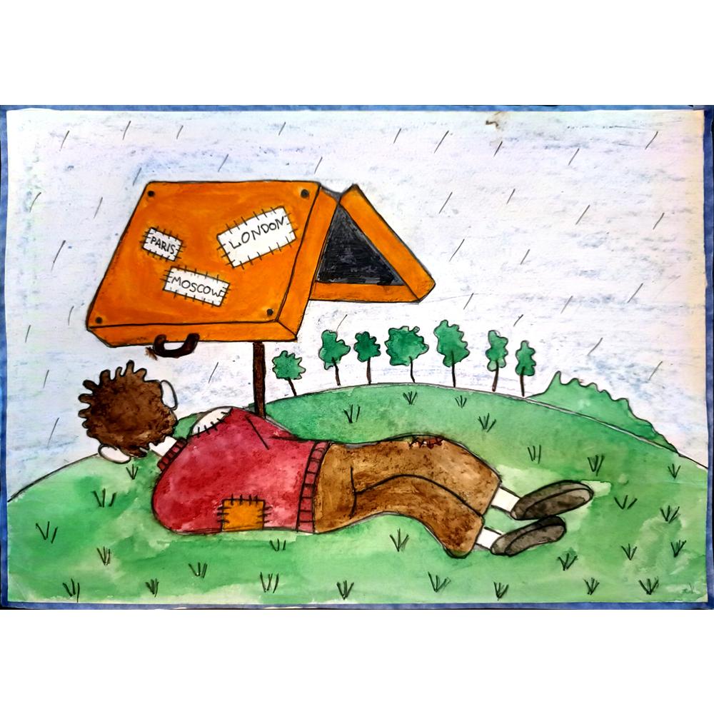 Kat Pankova 29x21cm Orijinal Karikatür BOD03893