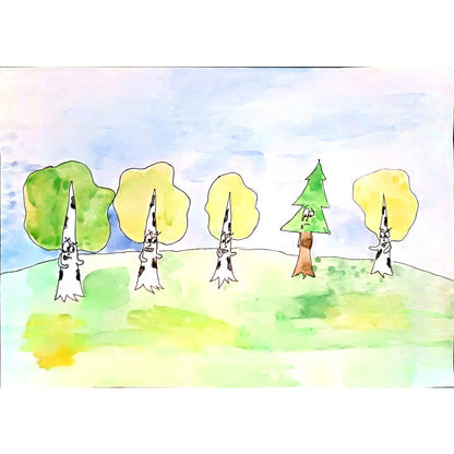 Valeriya Ignatovskaya 29x21cm Orijinal Karikatür BOD03894