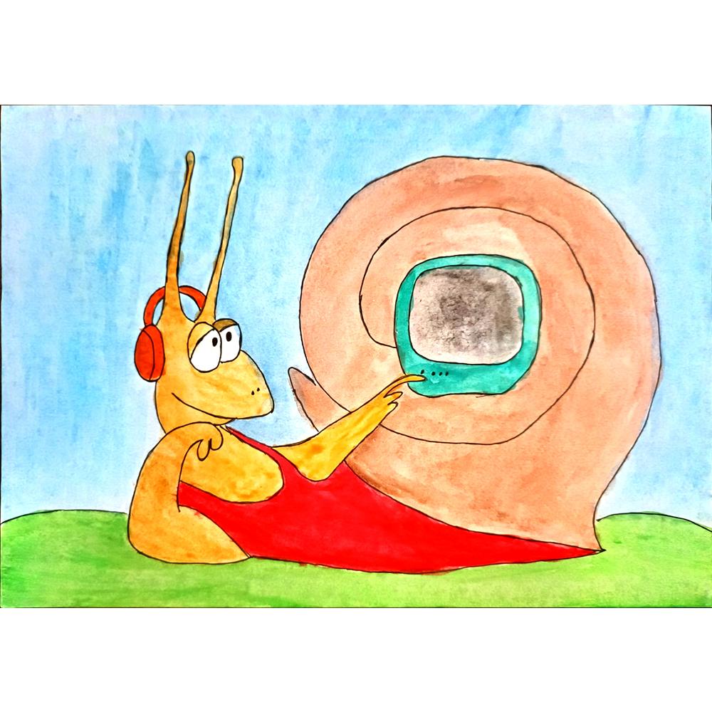 Katya Sadchikova 29x21cm Orijinal Karikatür BOD03899