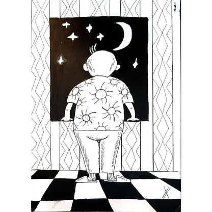 Nastya Harisova 29x21cm Orijinal Karikatür BOD03902