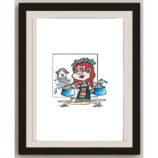 Valerio Aleksandrov 29x21cm Orijinal Karikatür BOD03916