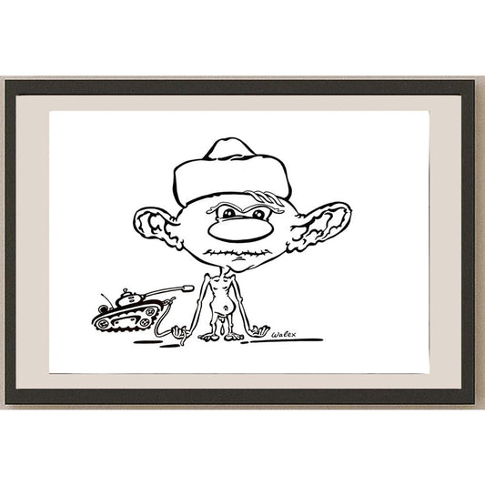 Valerio Aleksandrov 29x21cm Orijinal Karikatür BOD03921