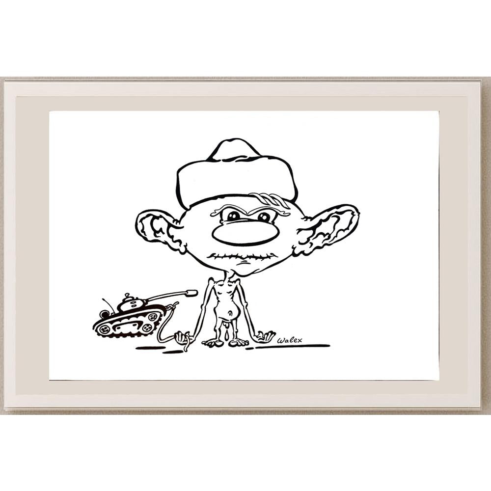 Valerio Aleksandrov 29x21cm Orijinal Karikatür BOD03921