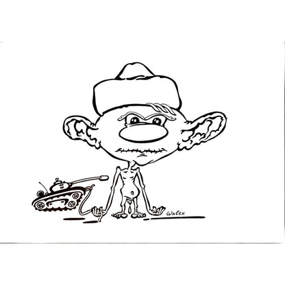 Valerio Aleksandrov 29x21cm Orijinal Karikatür BOD03921