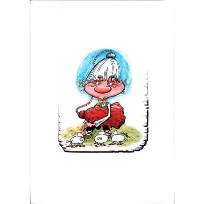 Valerio Aleksandrov 29x21cm Orijinal Karikatür BOD03923