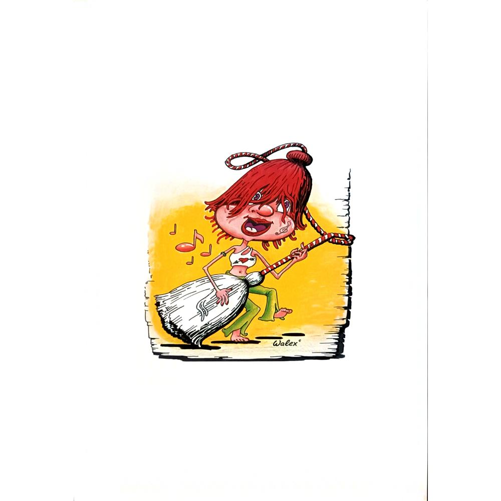 Valerio Aleksandrov 29x21cm Orijinal Karikatür BOD03924