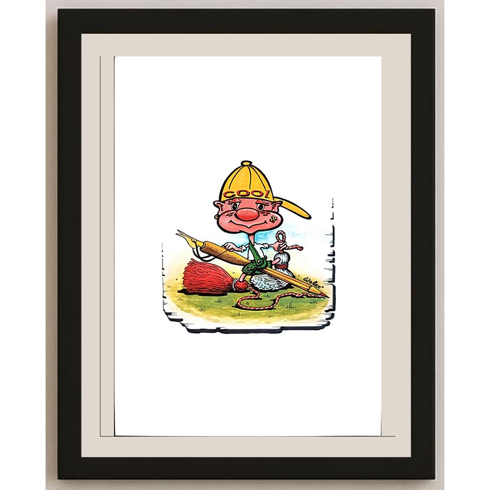 Valerio Aleksandrov 29x21cm Orijinal Karikatür BOD03926