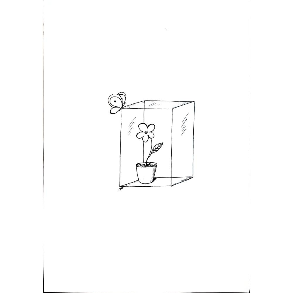Mona Eskandary 29x21cm Orijinal Karikatür BOD03932
