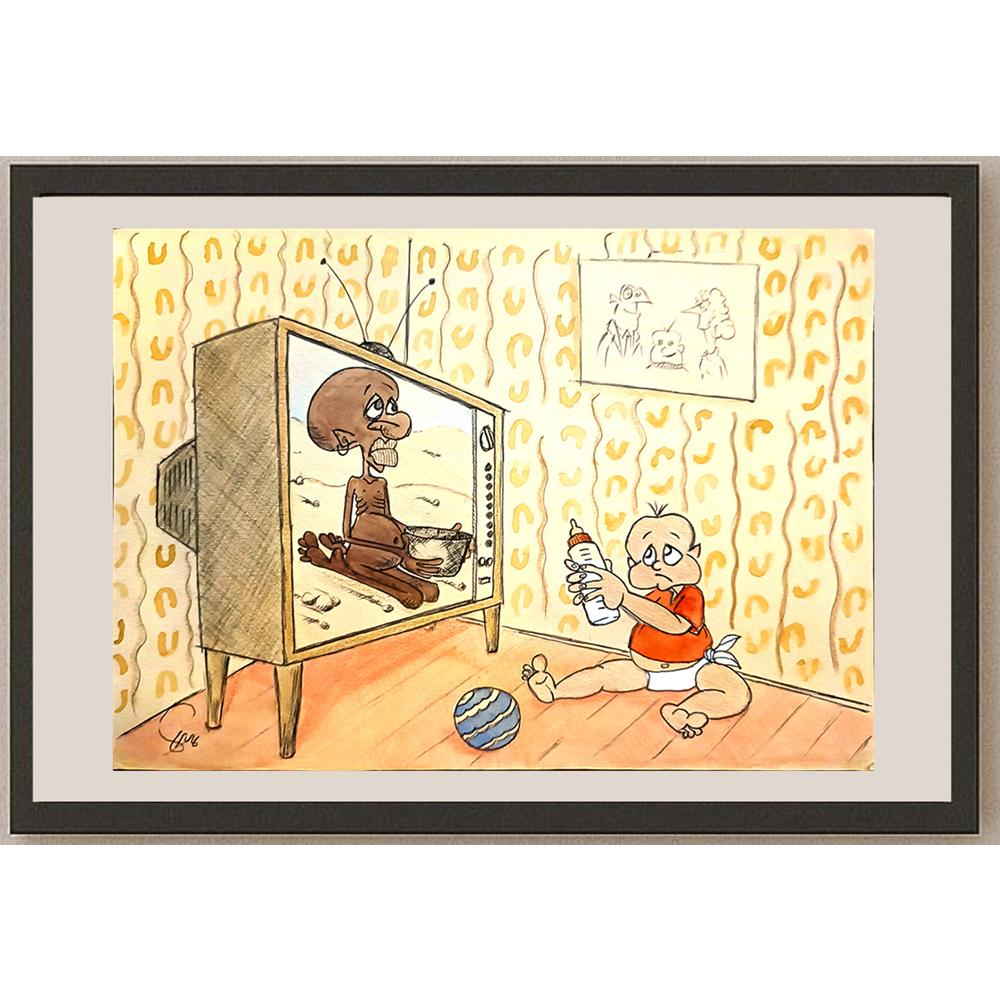 Mehdi Nazary 29x21cm Orijinal Karikatür BOD03934