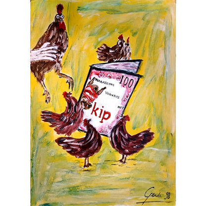 Gerda De Jong 29x21cm Orijinal Karikatür BOD03935