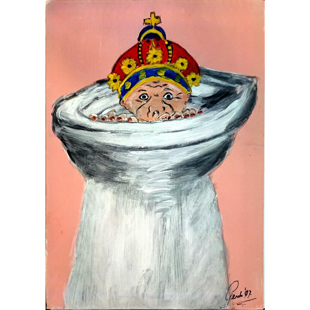 Gerda De Jong 29x21cm Orijinal Karikatür BOD03937