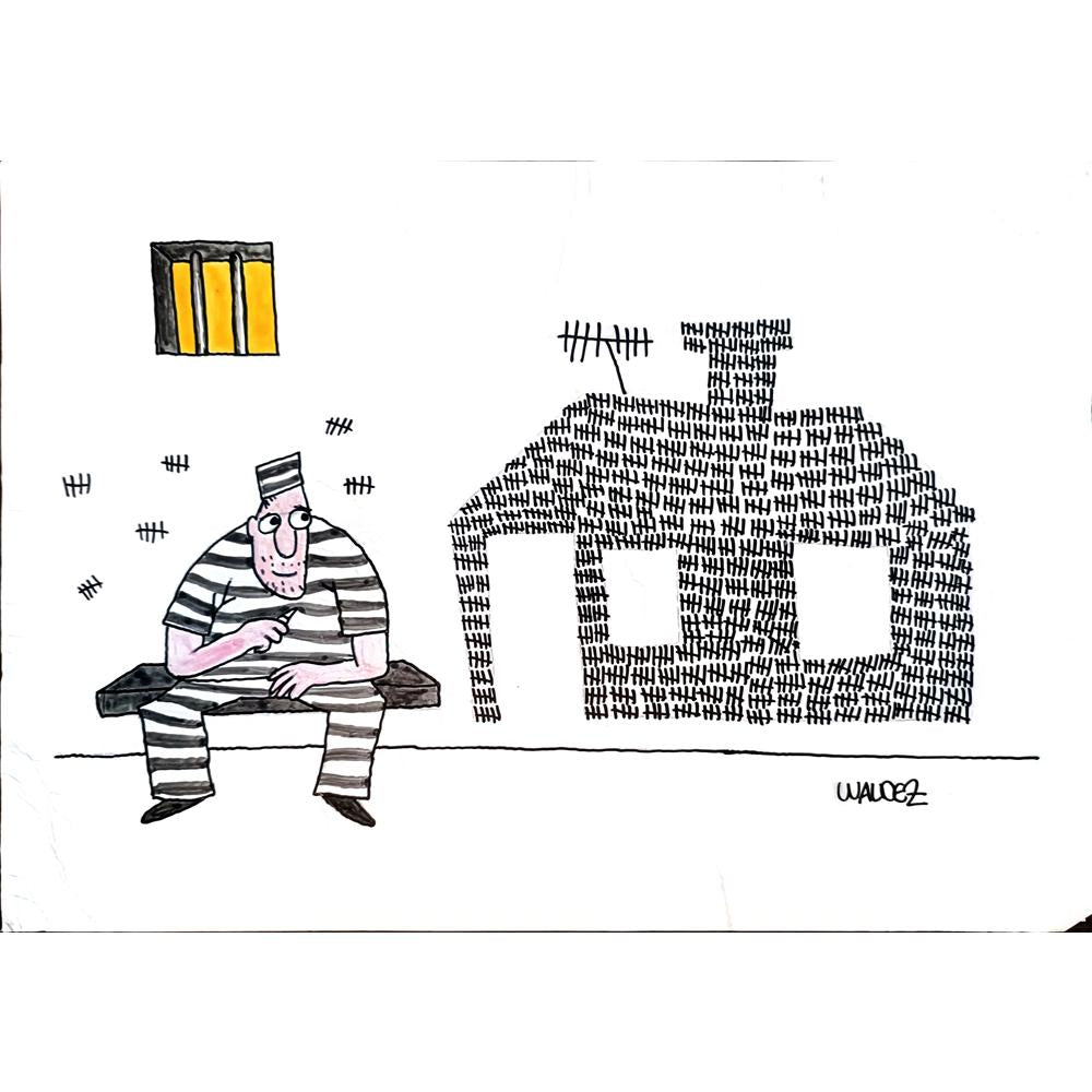 Raimundo Waldez Duarte 29x21cm Orijinal Karikatür BOD03949