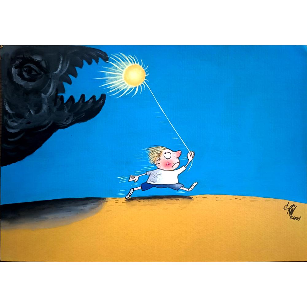 Cristi Vecerdea Criv 29x21cm Orijinal Karikatür BOD03955