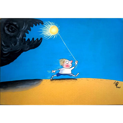 Cristi Vecerdea Criv 29x21cm Orijinal Karikatür BOD03955