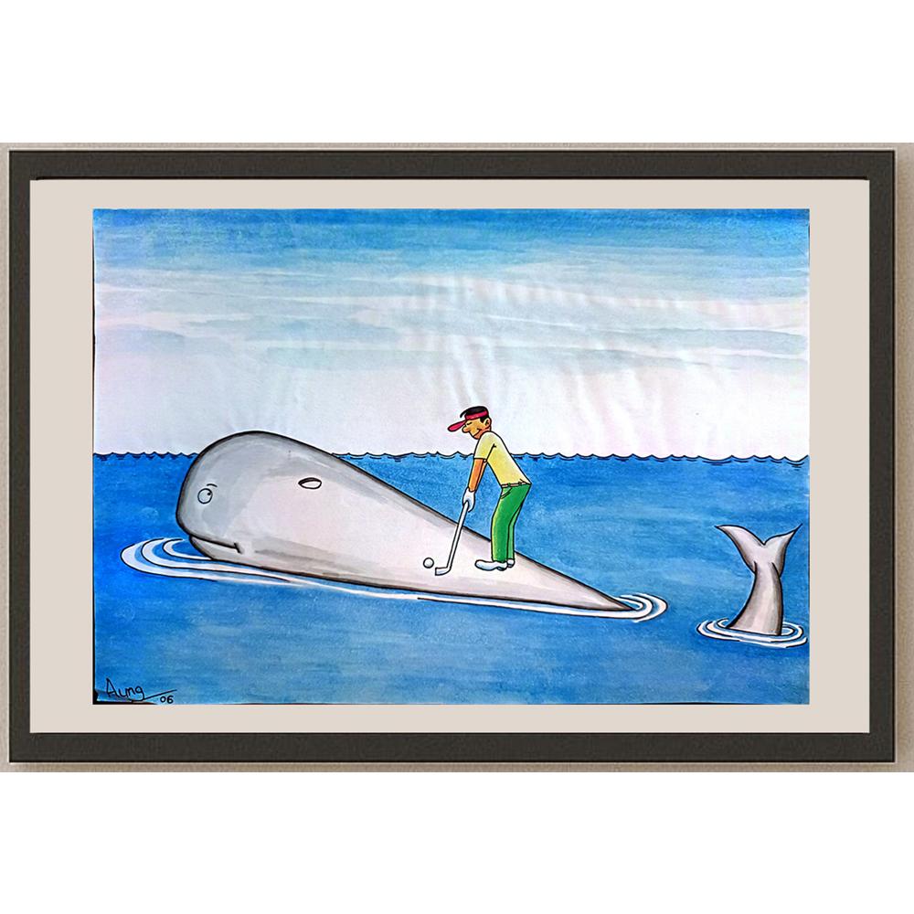 Aung 29x21cm Orijinal Karikatür BOD03962
