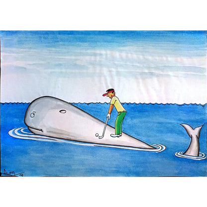 Aung 29x21cm Orijinal Karikatür BOD03962