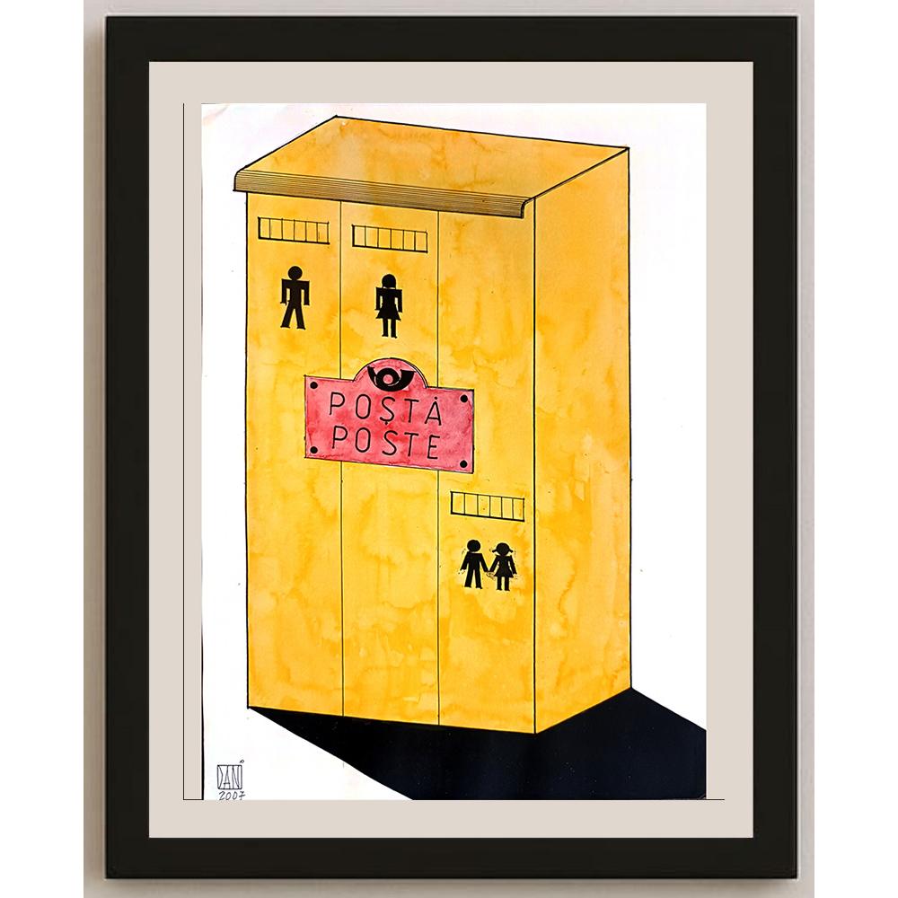 Mihal Danielescu 29x21cm Orijinal Karikatür BOD03965