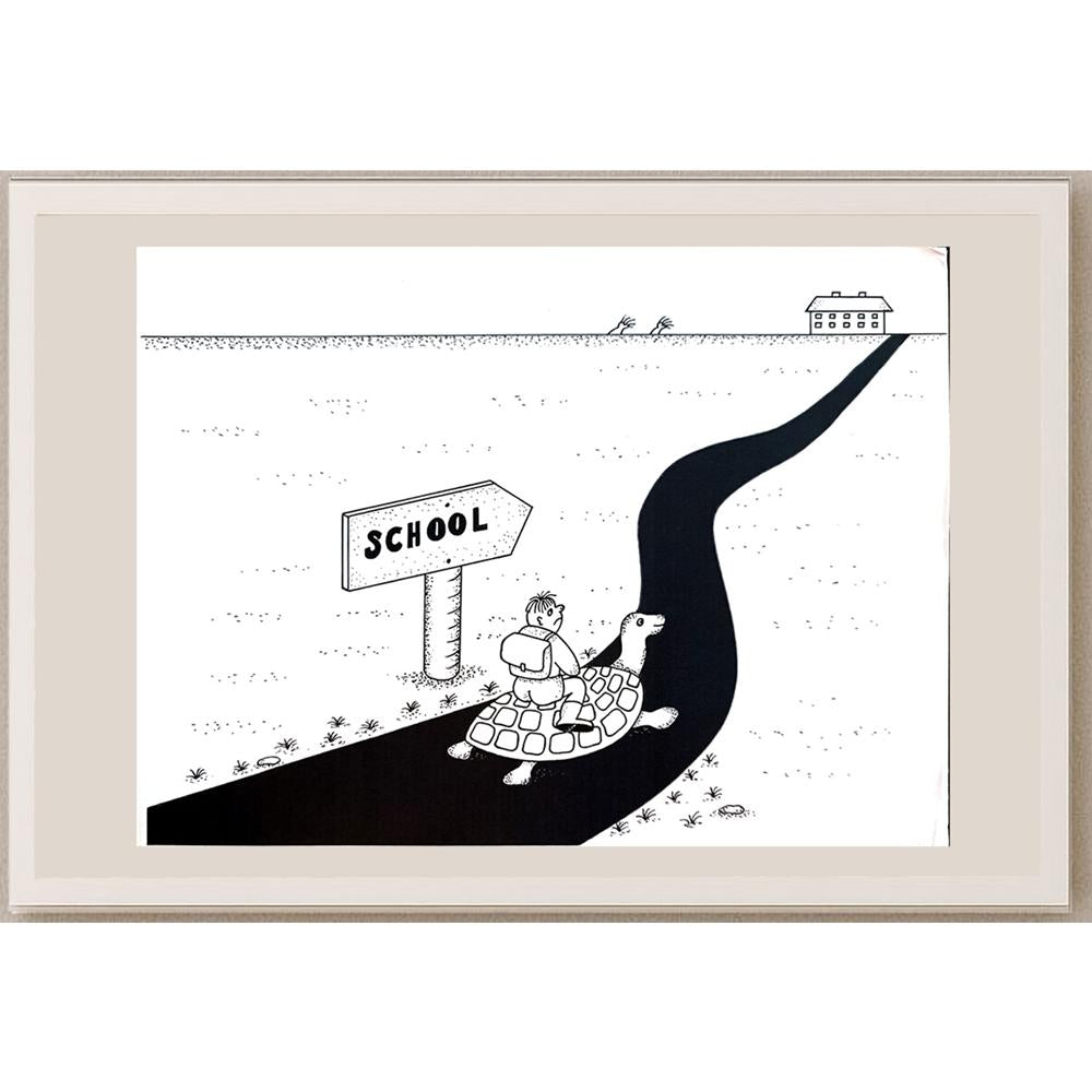 Walerian Domanski 29x21cm Orijinal Karikatür BOD03970