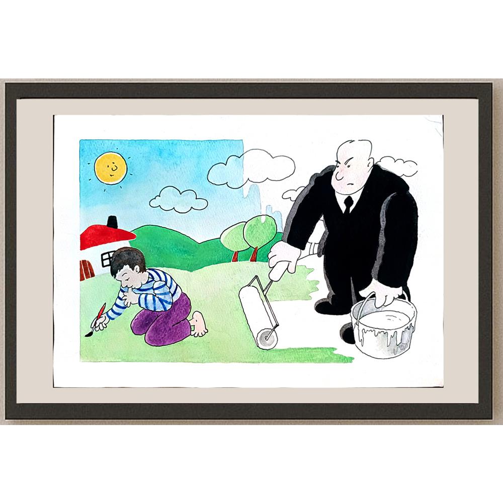 Valentin Georgiev 29x21cm Orijinal Karikatür BOD03972