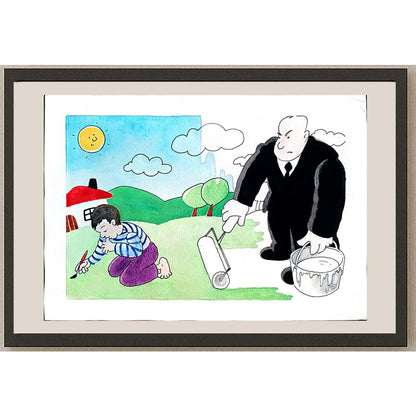 Valentin Georgiev 29x21cm Orijinal Karikatür BOD03972