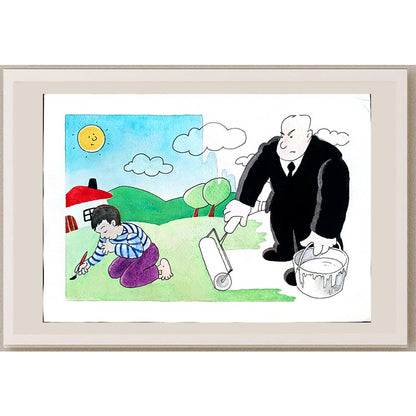 Valentin Georgiev 29x21cm Orijinal Karikatür BOD03972