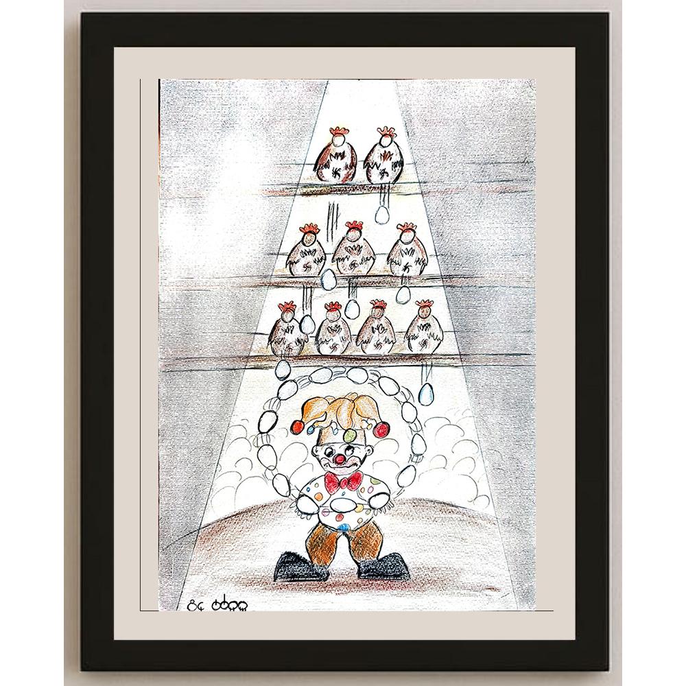 Peyman Zolnounah 29x21cm Orijinal Karikatür BOD03983