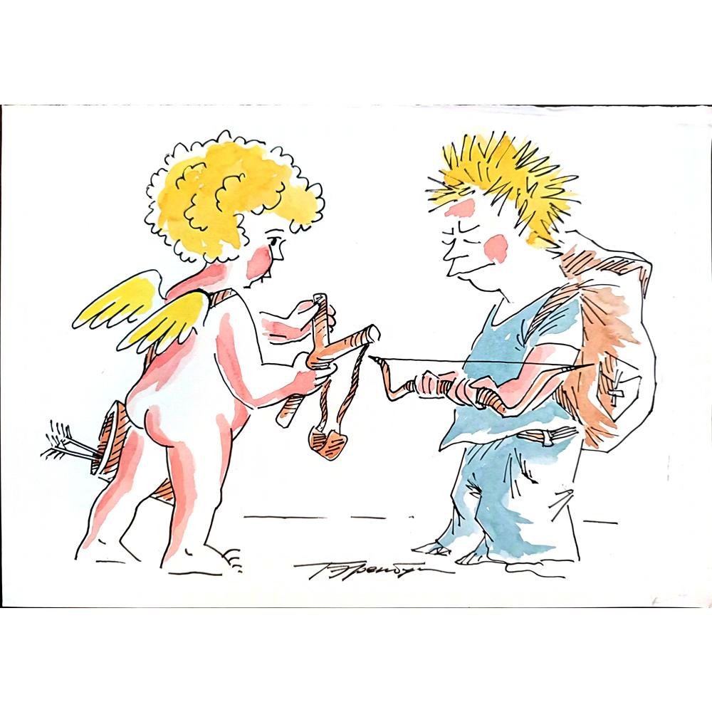 Boris Erenburg 29x21cm Orijinal Karikatür BOD03985